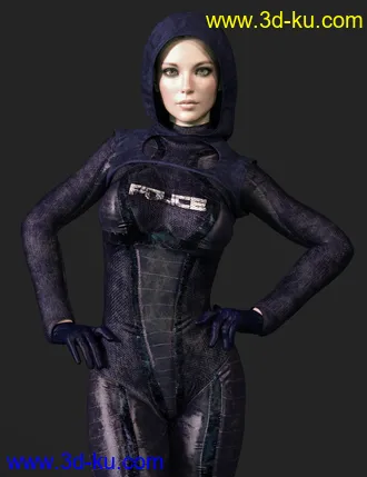 3D打印模型X-Fashion dForce Police Outfit for Genesis 8 Female(s)的图片