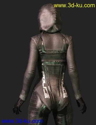 3D打印模型X-Fashion dForce Police Outfit for Genesis 8 Female(s)的图片