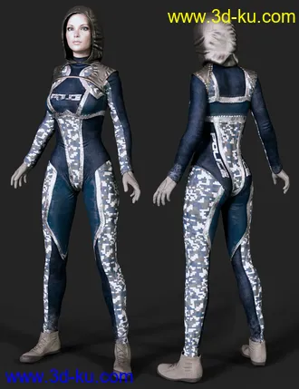 3D打印模型X-Fashion dForce Police Outfit for Genesis 8 Female(s)的图片