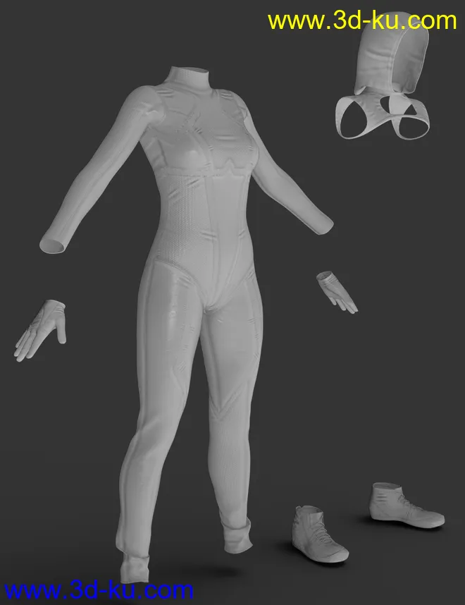 X-Fashion dForce Police Outfit for Genesis 8 Female(s)模型的图片5