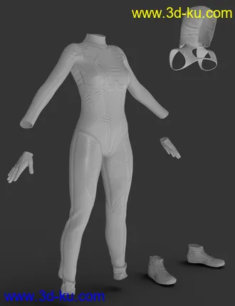 3D打印模型X-Fashion dForce Police Outfit for Genesis 8 Female(s)的图片