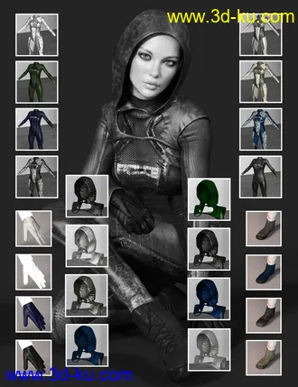 3D打印模型X-Fashion dForce Police Outfit for Genesis 8 Female(s)的图片