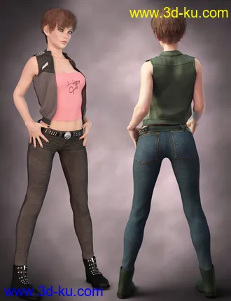 3D打印模型X-Fashion Happy Girls Outfit for Genesis 8 Female(s)的图片
