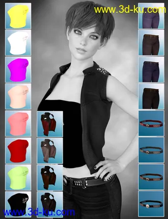3D打印模型X-Fashion Happy Girls Outfit for Genesis 8 Female(s)的图片