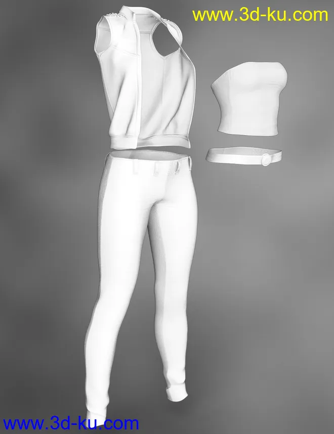 X-Fashion Happy Girls Outfit for Genesis 8 Female(s)模型的图片8