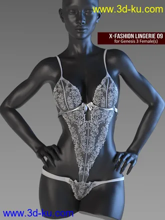 3D打印模型X-Fashion Lingerie 9 for Genesis 3 Females的图片