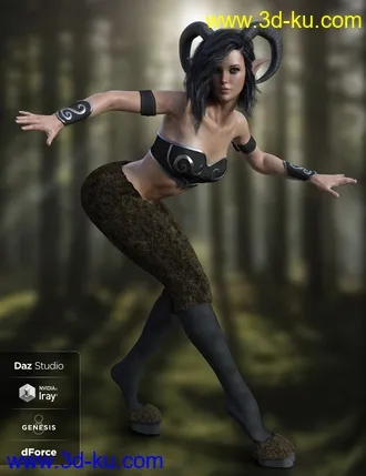 3D打印模型X-Fashion Satyr Outfit for Genesis 8 Female(s)的图片