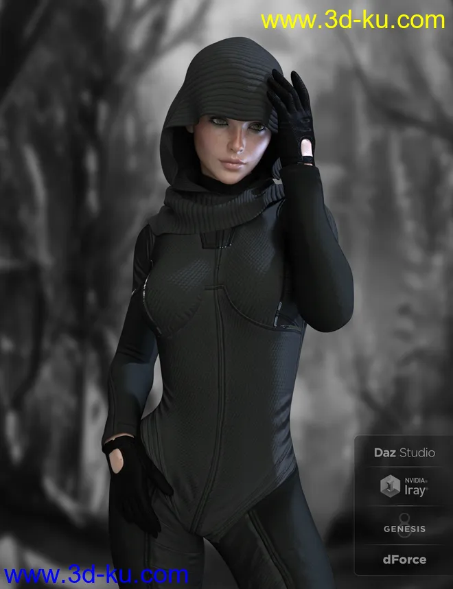 X-Fashion Tactical Outfit for Genesis 8 Female(s)模型的图片1