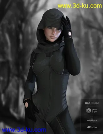 3D打印模型X-Fashion Tactical Outfit for Genesis 8 Female(s)的图片