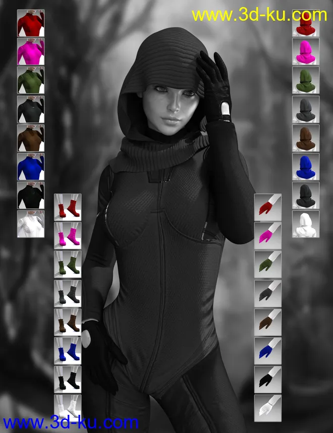 X-Fashion Tactical Outfit for Genesis 8 Female(s)模型的图片5