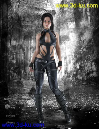 3D打印模型X-Fashion Tactical Touch Outfit for Genesis 8 Female(s)的图片