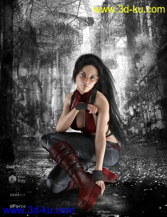 3D打印模型X-Fashion Tactical Touch Outfit for Genesis 8 Female(s)的图片