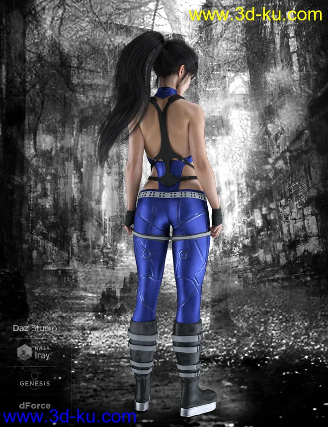 X-Fashion Tactical Touch Outfit for Genesis 8 Female(s)模型的图片4