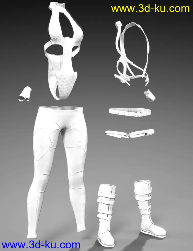 X-Fashion Tactical Touch Outfit for Genesis 8 Female(s)模型的图片5
