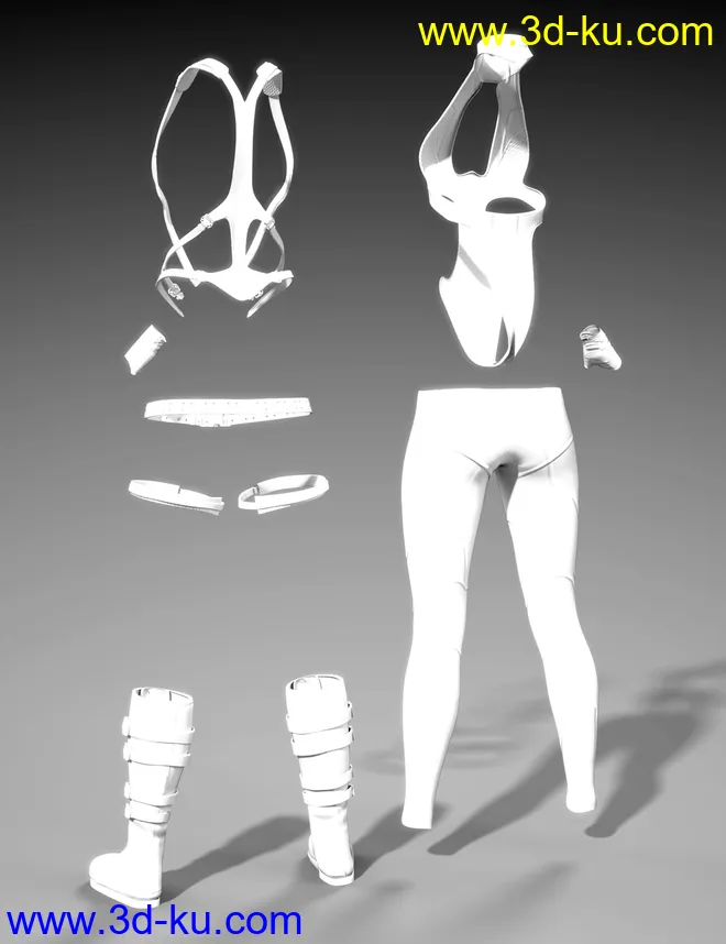 X-Fashion Tactical Touch Outfit for Genesis 8 Female(s)模型的图片6