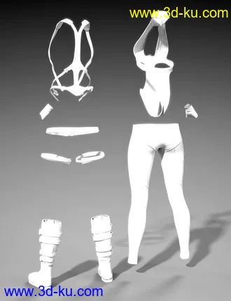 3D打印模型X-Fashion Tactical Touch Outfit for Genesis 8 Female(s)的图片