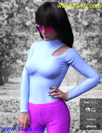 3D打印模型X-Fashion Turtleneck Outfit for Genesis 8 Female(s)的图片