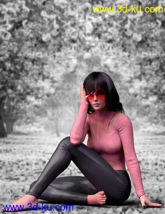 3D打印模型X-Fashion Turtleneck Outfit for Genesis 8 Female(s)的图片