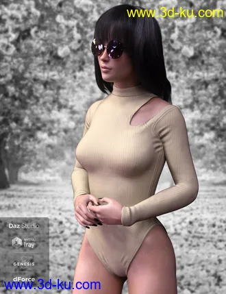 3D打印模型X-Fashion Turtleneck Outfit for Genesis 8 Female(s)的图片