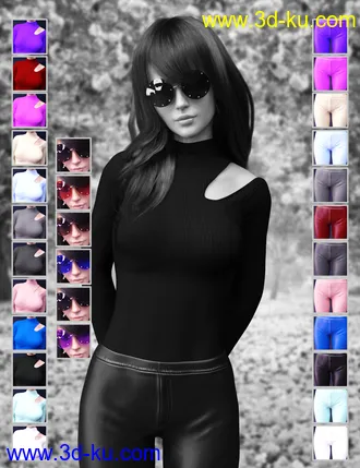 3D打印模型X-Fashion Turtleneck Outfit for Genesis 8 Female(s)的图片