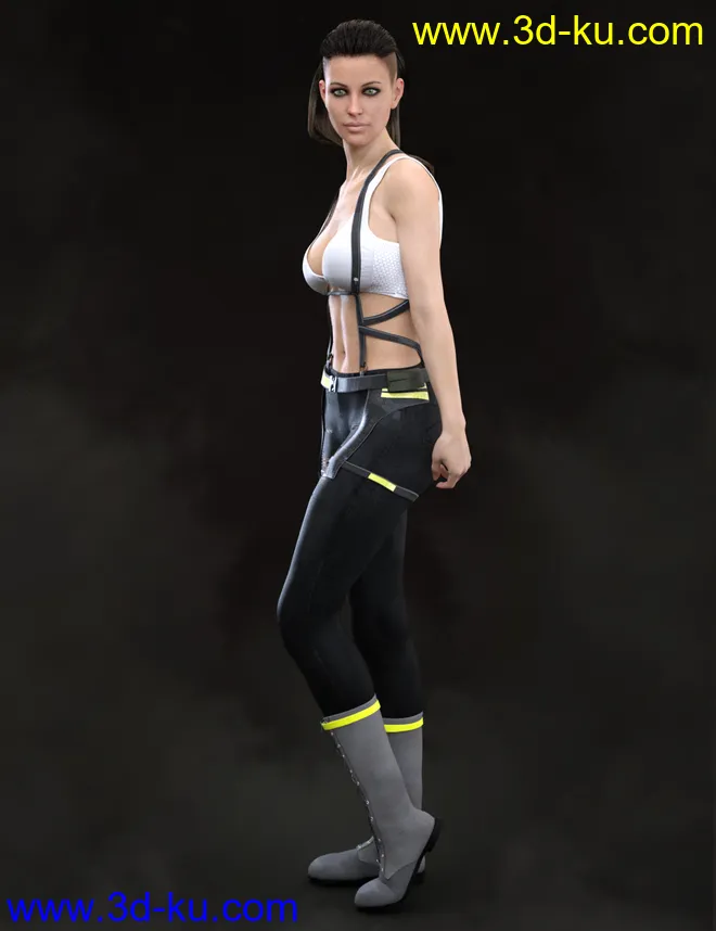 X-Fashion War Girl Outfit for Genesis 8 Female(s)模型的图片2