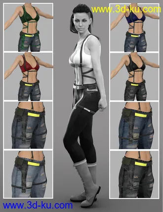 3D打印模型X-Fashion War Girl Outfit for Genesis 8 Female(s)的图片