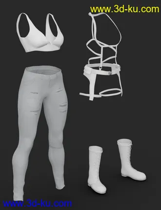 3D打印模型X-Fashion War Girl Outfit for Genesis 8 Female(s)的图片