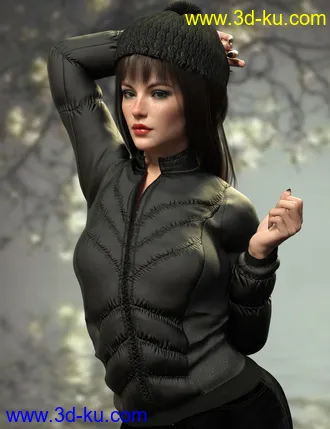 3D打印模型X-Fashion Warm Winter Jacket for Genesis 8 Female(s)的图片
