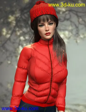 3D打印模型X-Fashion Warm Winter Jacket for Genesis 8 Female(s)的图片