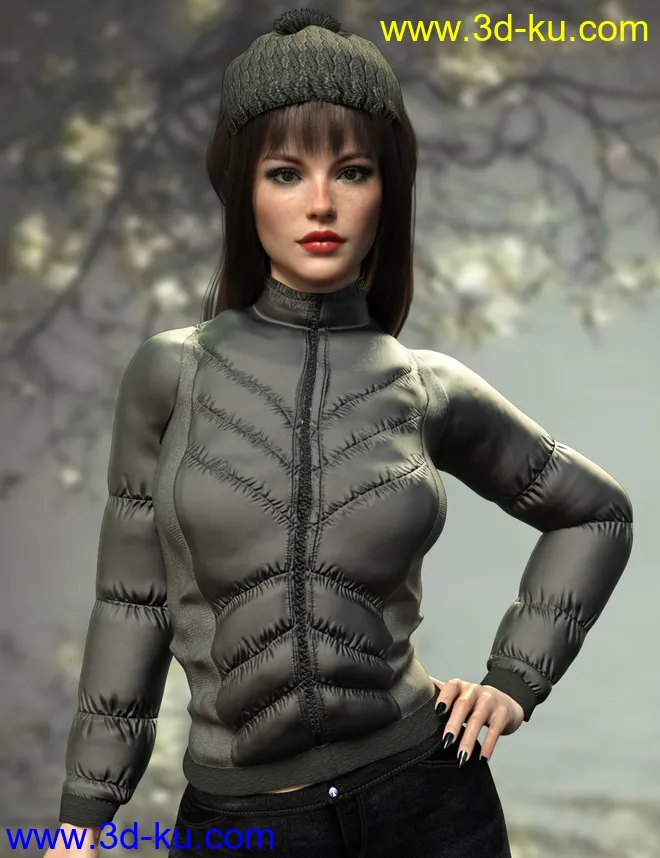 X-Fashion Warm Winter Jacket for Genesis 8 Female(s)模型的图片4