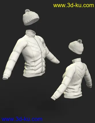 3D打印模型X-Fashion Warm Winter Jacket for Genesis 8 Female(s)的图片