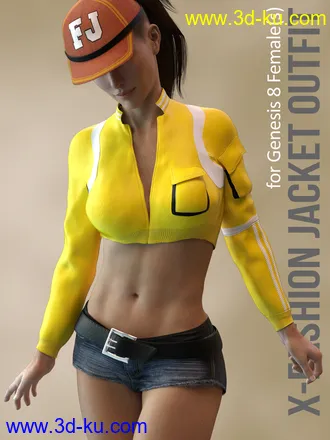 3D打印模型X-The Fashion Jacket Outfit for Genesis 8 Females的图片