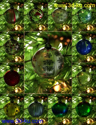 3D打印模型Xmas Glass Iray Shaders的图片
