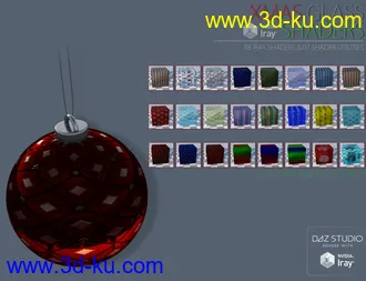 3D打印模型Xmas Glass Iray Shaders的图片