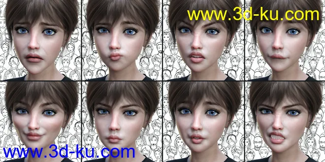 Young Expressive for Genesis 8 Female(s)模型的图片2