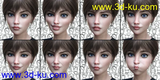 Young Expressive for Genesis 8 Female(s)模型的图片3