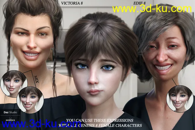Young Expressive for Genesis 8 Female(s)模型的图片6
