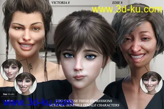3D打印模型Young Expressive for Genesis 8 Female(s)的图片