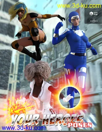 3D打印模型Your Heroes Poses for Genesis 8 Female(s)的图片