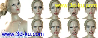 3D打印模型Z 50 Real Emotions Expressions for Genesis 8的图片
