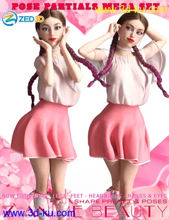 3D打印模型Z Anime Beauty Shape and Pose Mega Set的图片