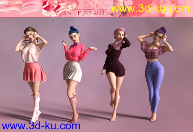 Z Anime Beauty Shape and Pose Mega Set模型的图片4