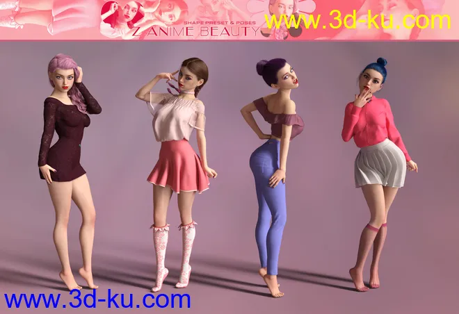 Z Anime Beauty Shape and Pose Mega Set模型的图片5