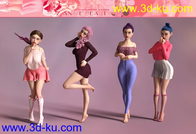 Z Anime Beauty Shape and Pose Mega Set模型的图片6