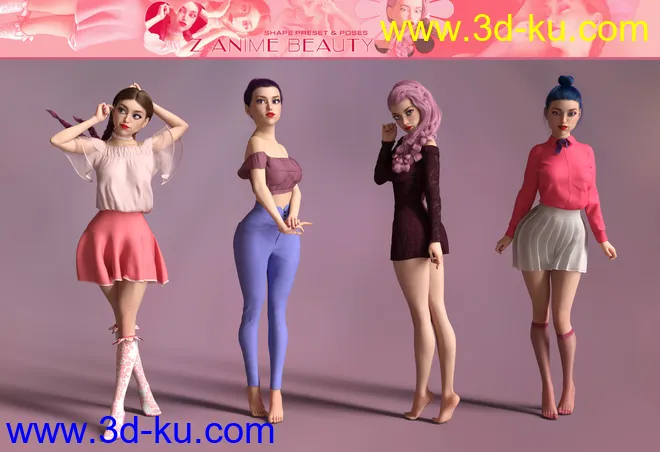 Z Anime Beauty Shape and Pose Mega Set模型的图片7