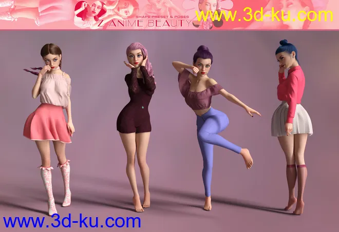 Z Anime Beauty Shape and Pose Mega Set模型的图片8