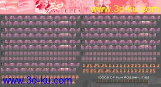 3D打印模型Z Anime Beauty Shape and Pose Mega Set的图片