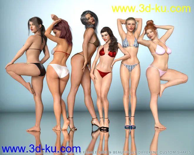 Z Beautifully Different Body Shapes and Pose Mega Set模型的图片3
