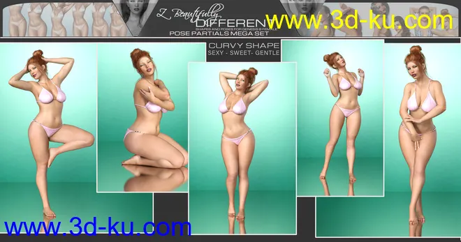 Z Beautifully Different Body Shapes and Pose Mega Set模型的图片7