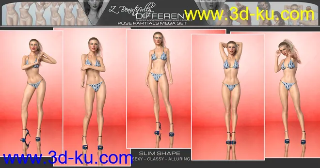 Z Beautifully Different Body Shapes and Pose Mega Set模型的图片10